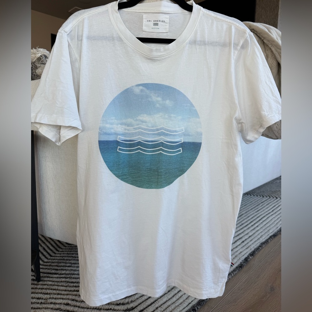Sol Angeles off-White Graphic T-Shirt Size M